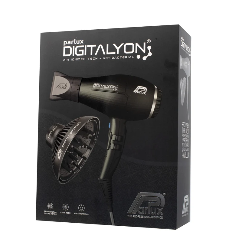 Parlux Digitalyon + Magic Sense - sèche-cheveux anthracite avec diffuseur