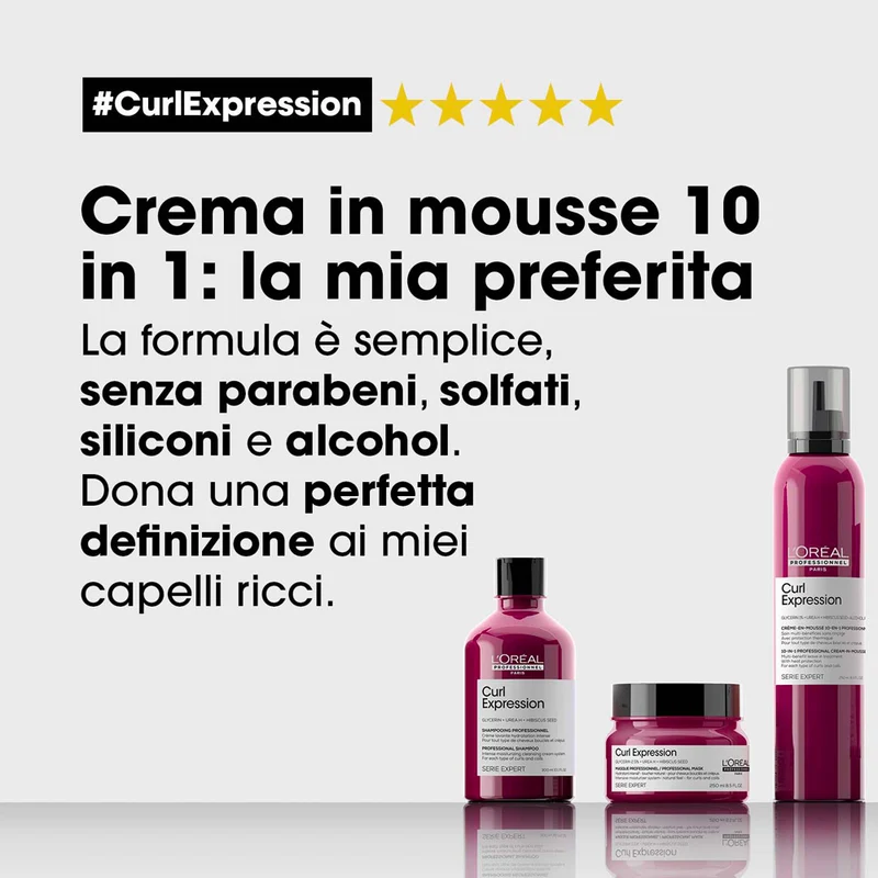 L'Oréal Professionnel Curl Expression Mousse 10in1 250ml - mousse crème pour cheveux bouclés et ondulés