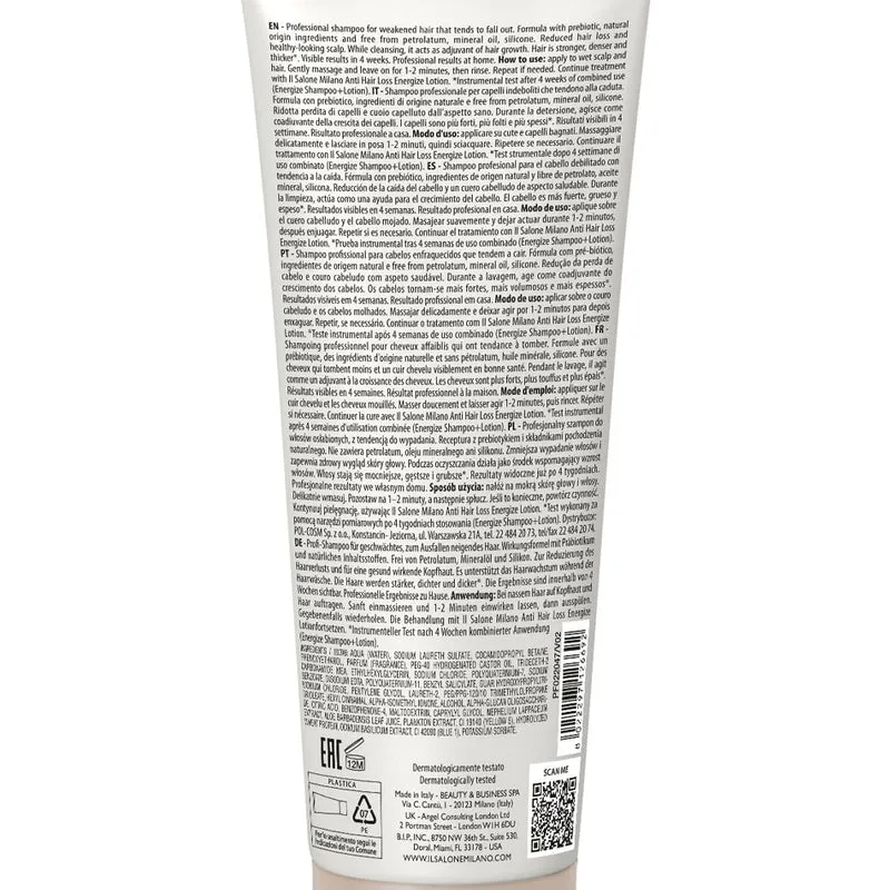 Alfaparf Milano Il Salone Scalp System Anti Hair Loss Shampoo 250ml - shampooing anti-chute de cheveux