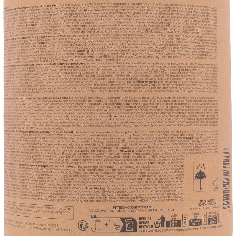 Alterego Blondego Gentle Protective Lightener 500gr - poudre décolorante violette compacte