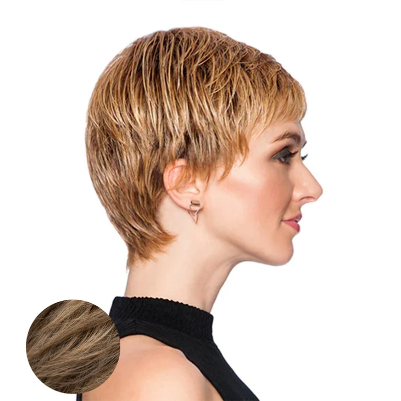 Hairdo Textured Cut Perruque blonde dorée foncée