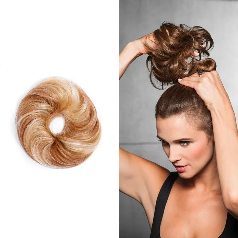 Hairdo Fancy Do Élastique Cheveux Brun Auburn Moyen avec stries