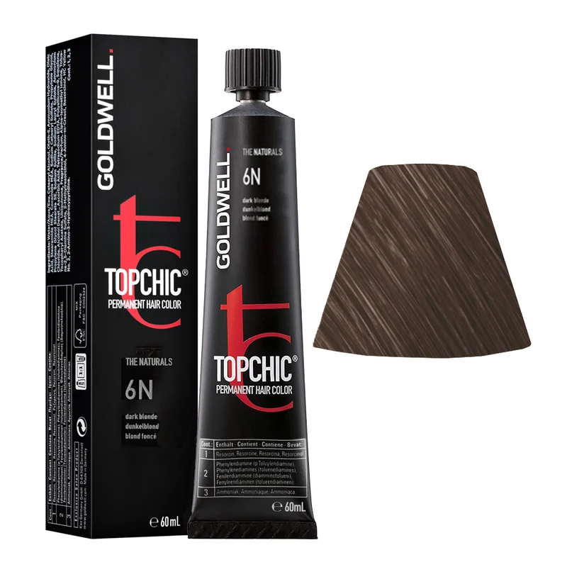 Goldwell Topchic Tube 6N Blond Foncé 60ml - coloration permanente en tube