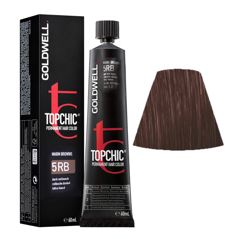 Goldwell Topchic Tube 5RB Rouge Hêtre Foncé 60ml - coloration permanente en tube