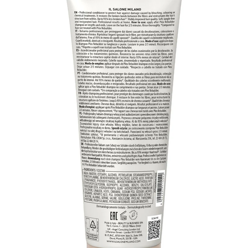 Alfaparf Milano Il Salone Plex Rebuilder Conditioner 250ml - après-shampooing restructurant pour cheveux abîmés