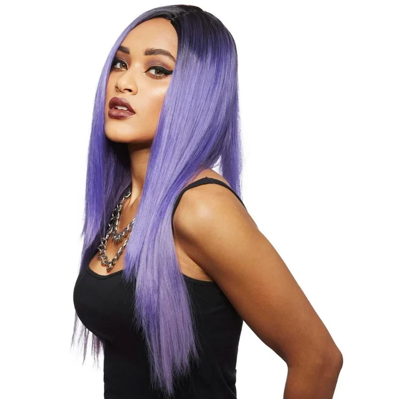 Manic Panic Amethyst Ombre Super Vixen Wig - perruque violette avec racine noire