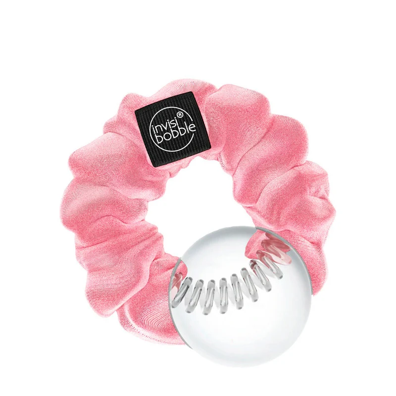 Invisibobble Sprunchie élastique à cheveux vintage en velours rose pastel