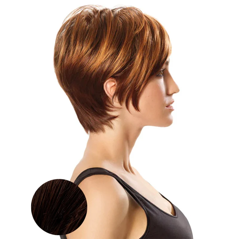 Hairdo Angled Cut perruque Brun Auburn Moyen