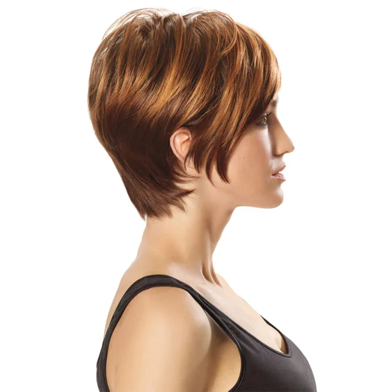Hairdo Angled Cut Perruque Blond miel doré foncé