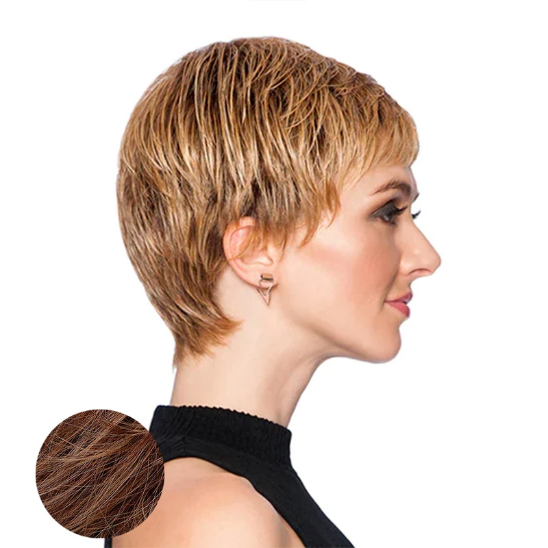 Hairdo Textured Cut Perruque marron rubis moyen