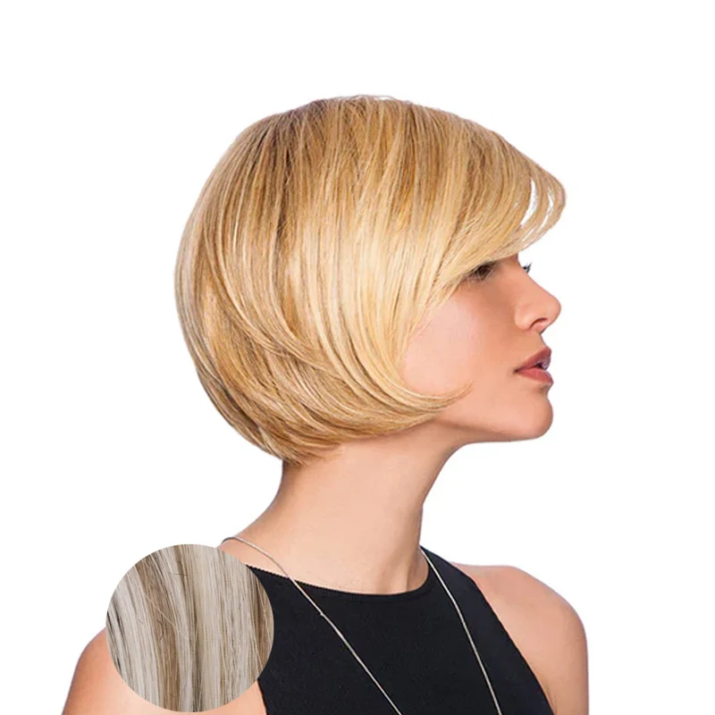 Hairdo Bob Perruque Blond Clair Cendré Avec Racine Brune RL19/23SS