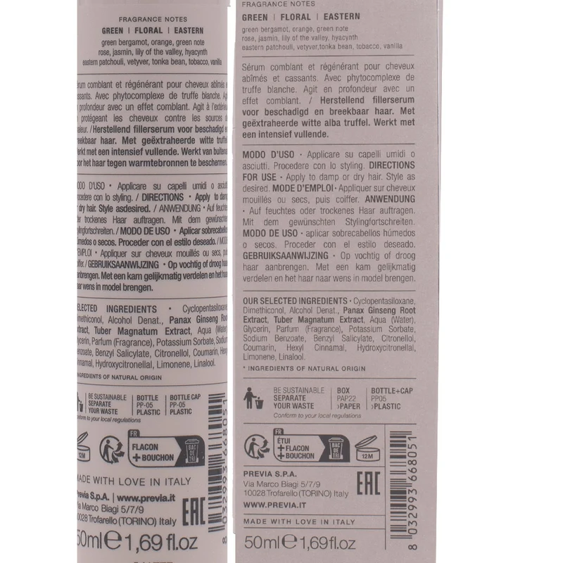 Previa Reconstruct Organic White Truffle Filler Serum 50ml - sérum restructurant