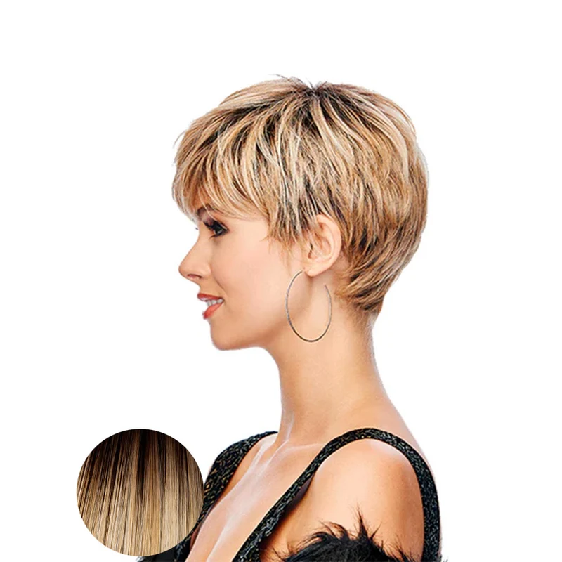 Hairdo Sweet Pixie Perruque blonde claire avec racine brune