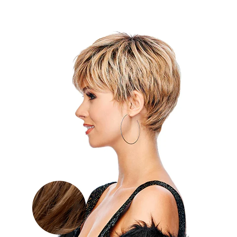 Hairdo Sweet Pixie Perruque blonde chaude avec racine brune