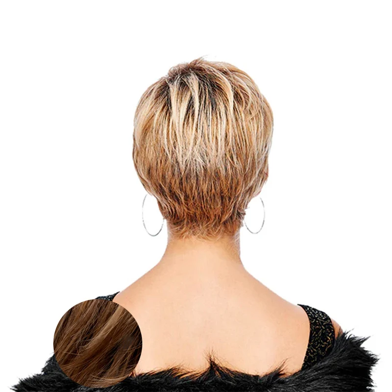 Hairdo Sweet Pixie Perruque blonde chaude avec racine brune