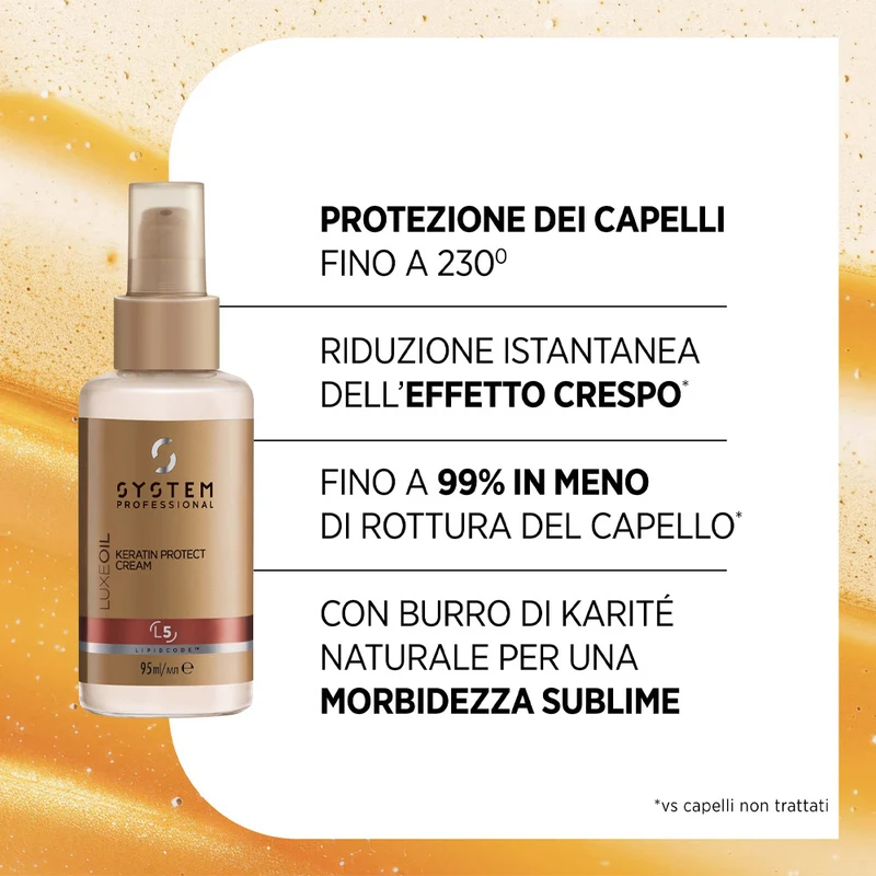 System Professional LuxeOil Keratin Protect Cream 95ml - protecteur thermique anti-frizz