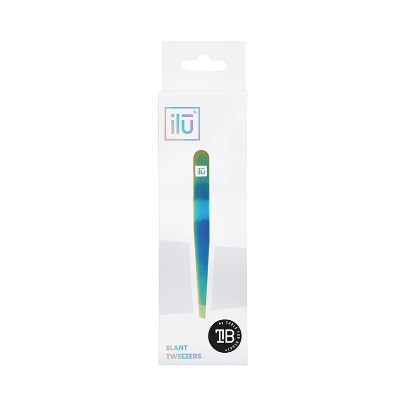 Ilū Make Up Tweezers Slant Rainbow - pinces à épiler sourcils