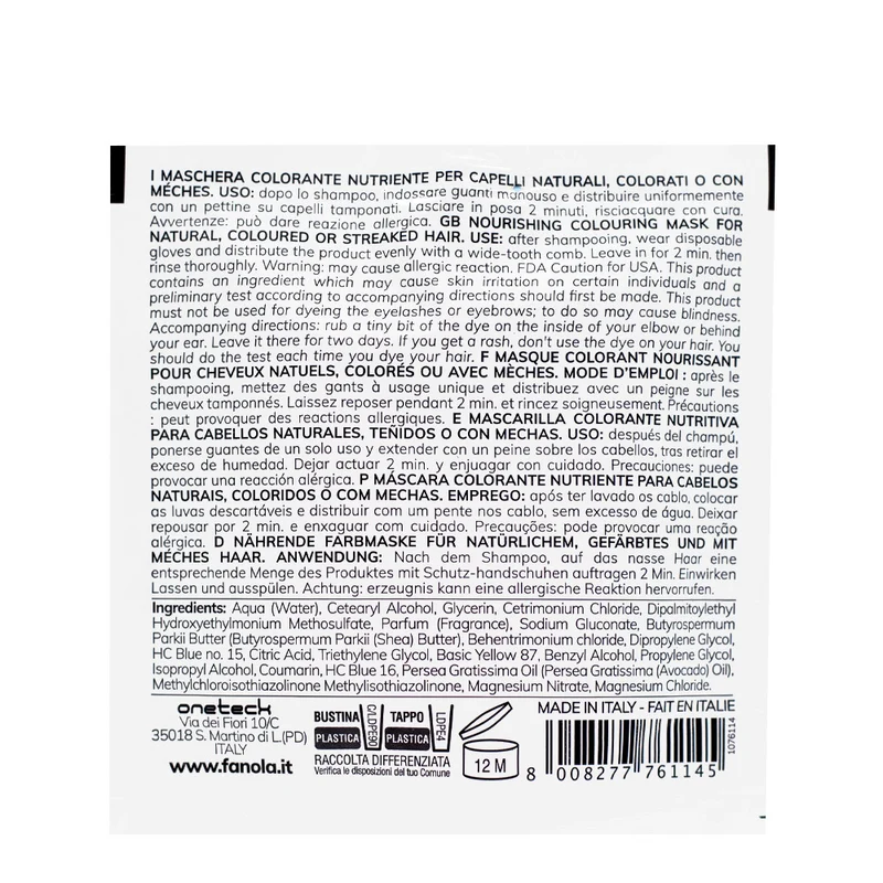 Fanola Color Mask Clover Green 30ml - coloration semi-permanente