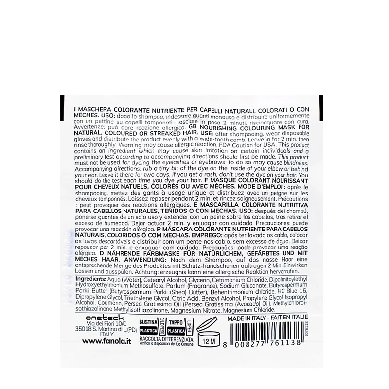 Fanola Color Mask Ocean Blue 30ml - coloration semi-permanente