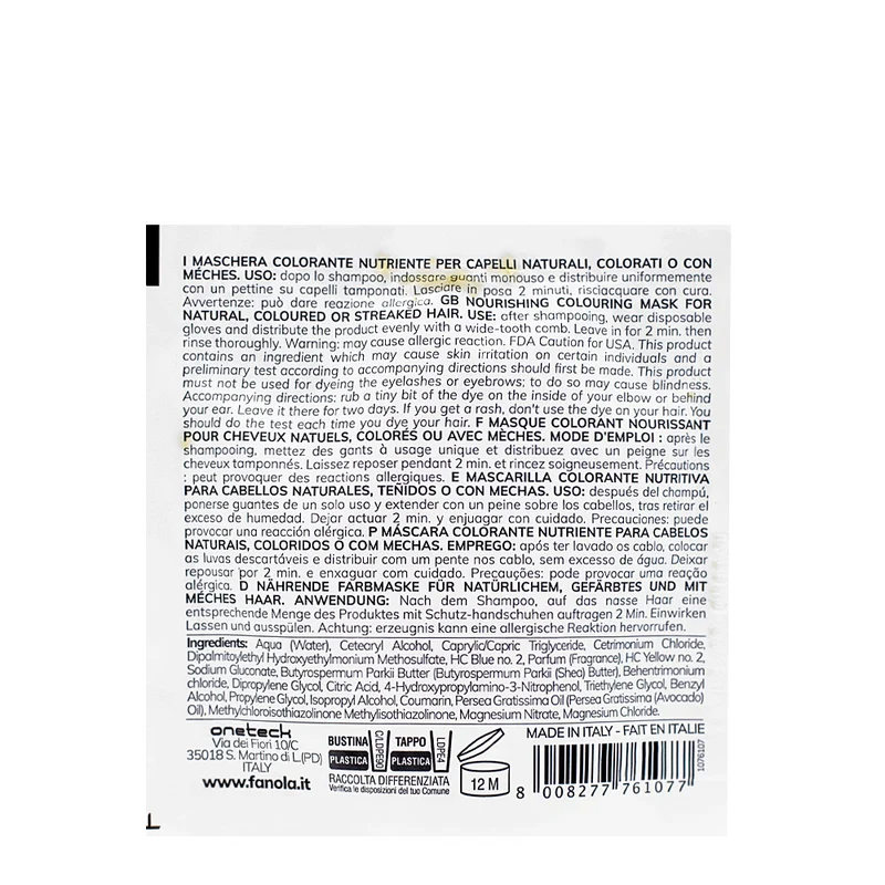 Fanola Color Mask Sensual Chocolate 30ml - coloration chocolat semi-permanente