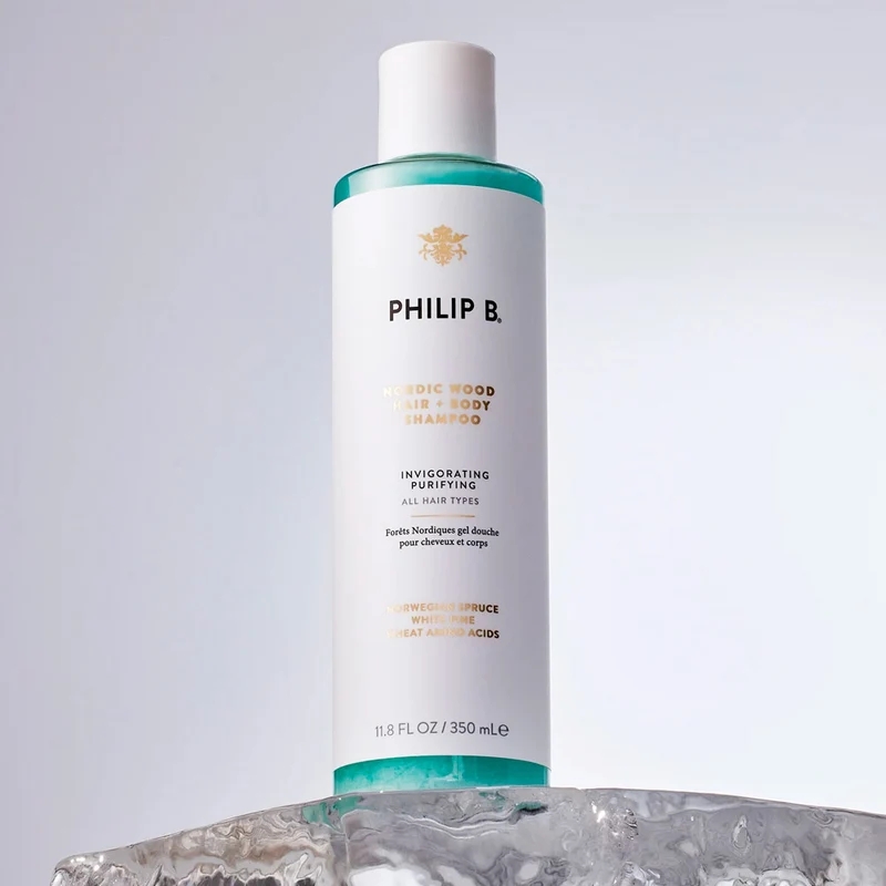 Philip B Nordic Wood Hair + Body Shampoo 350ml - shampooing douche hydratant