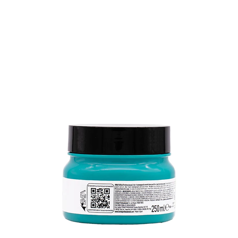 L'Oreal Professionnel Paris Scalp Advanced Anti-Oiliness 2in1 Deep Purifier Clay 250ml -shampooing & masque purifiant