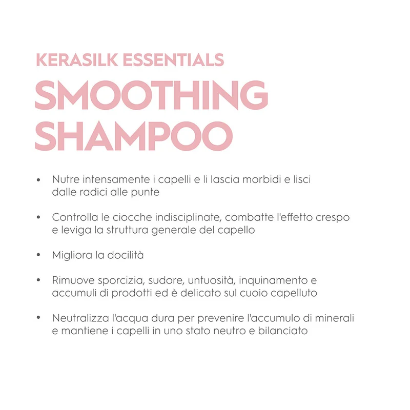 Kerasilk Essentials Smoothing Shampoo 75ml - shampooing anti-frizz