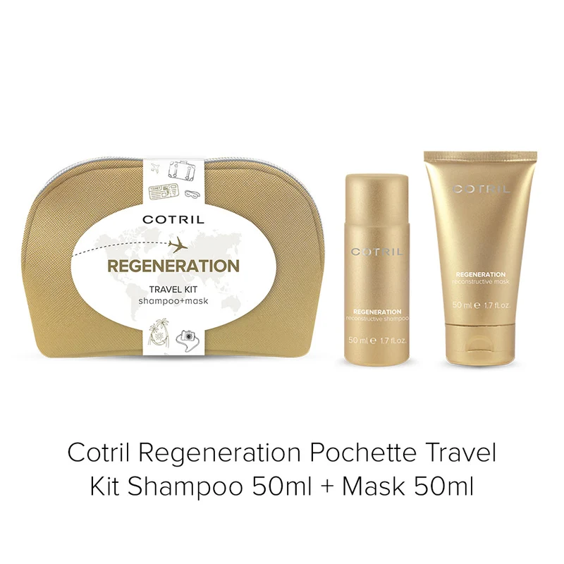 Cotril Regeneration Pochette Travel Kit Shampoo 50ml + Mask 50ml - kit de voyage