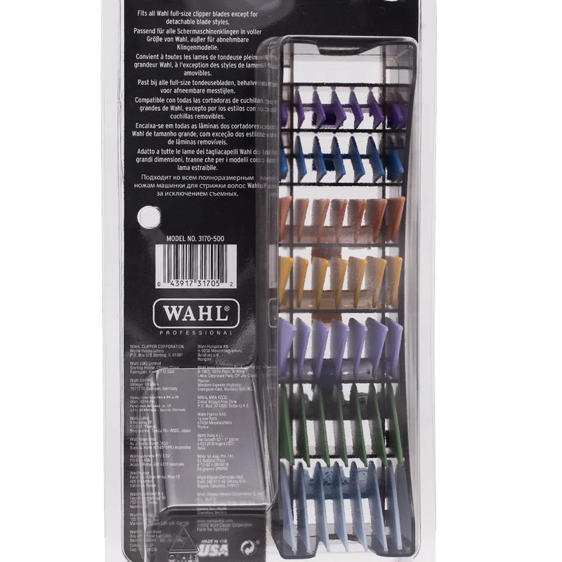 Wahl Set 8 Contre-peignes Nylon 3/6/10/13/16/19/22/25