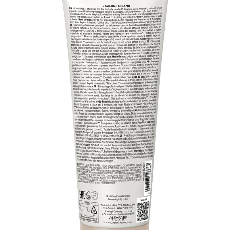 Alfaparf Milano Il Salone Scalp System Anti Dandruff Shampoo 250ml - shampooing antipelliculaire
