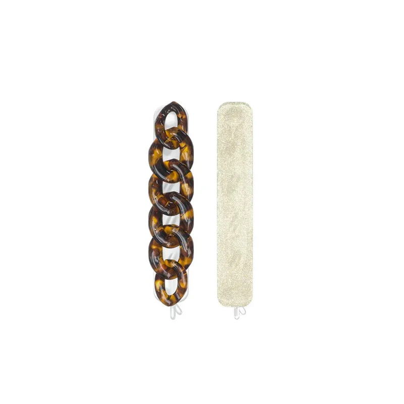 Invisibobble Barrette Too Glam to Give - barrettes blanches et brunes