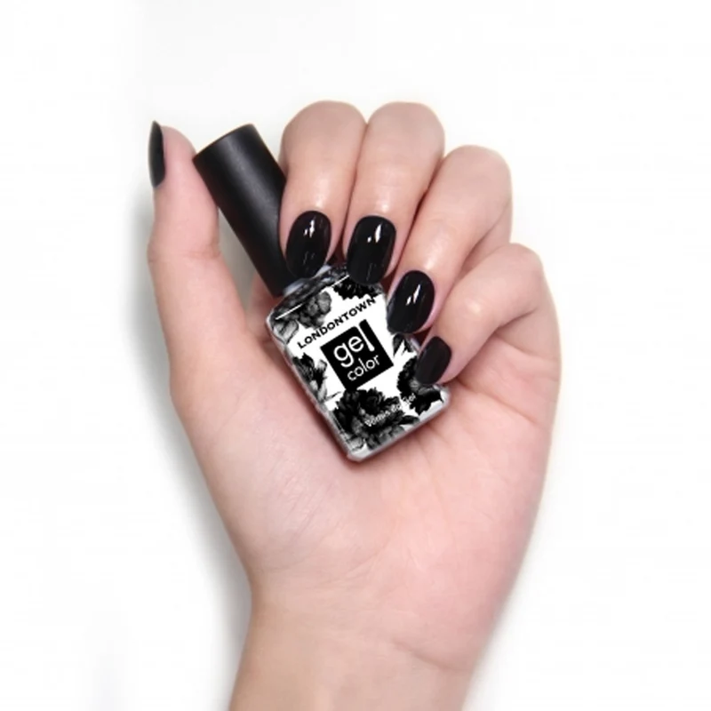 Londontown Gel Color Chim Cher-ee 12ml - vernis à ongles semi-permanent noir de jais