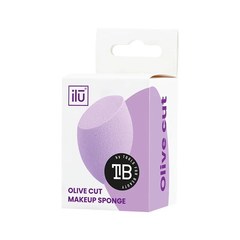 Ilū Make Up Olive Cut Sponge Purple - éponge de maquillage