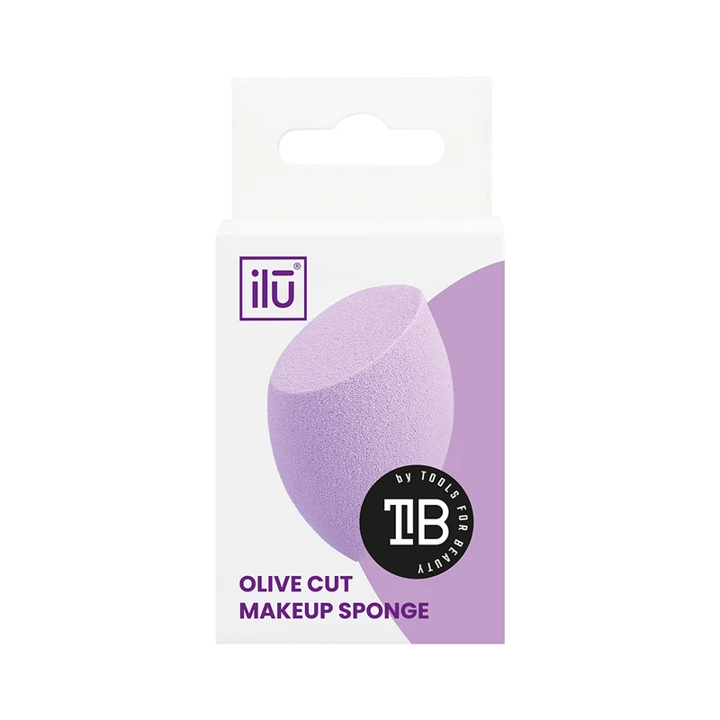 Ilū Make Up Olive Cut Sponge Purple - éponge de maquillage