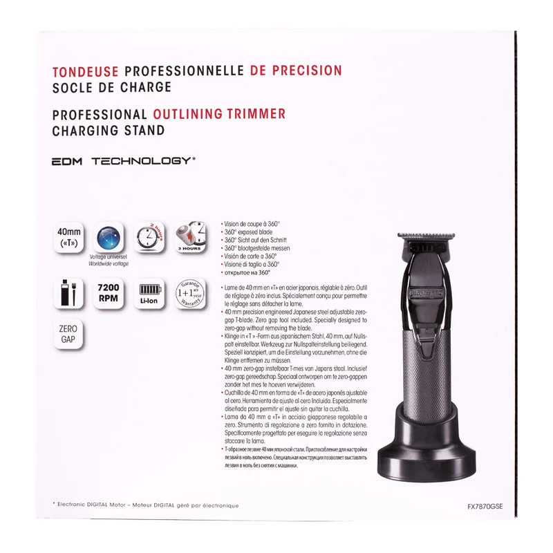 Babyliss Pro 4Artist GunSteelFx Skeleton Trimmer FX7870GSE - tondeuse métal