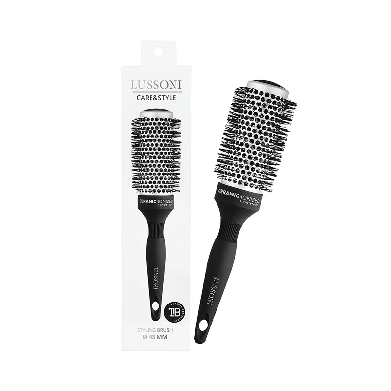 Lussoni Haircare Brush C&S Round Silver Styling 43mm - brosse ronde