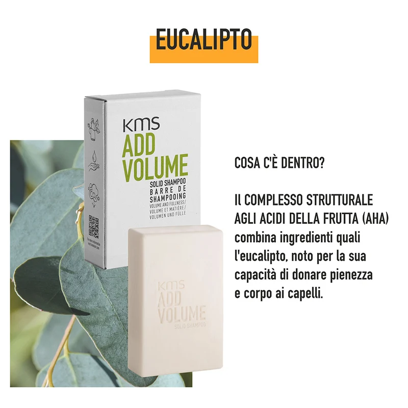 KMS Addvolume Solid Shampoo 75gr - shampoing solide volumateur