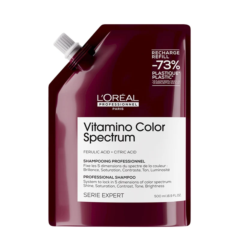 L'Oréal Professionnel Paris Vitamino Color Spectrum Shampoo 500ml Refill - shampooing cheveux colorés recharge