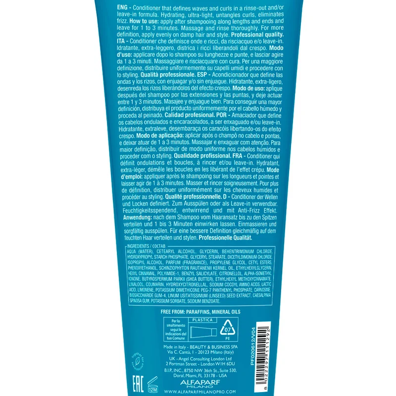 Alfaparf Milano Semi di Lino Curls Enhancing Conditioner 200ml - après-shampoing pour cheveux bouclés