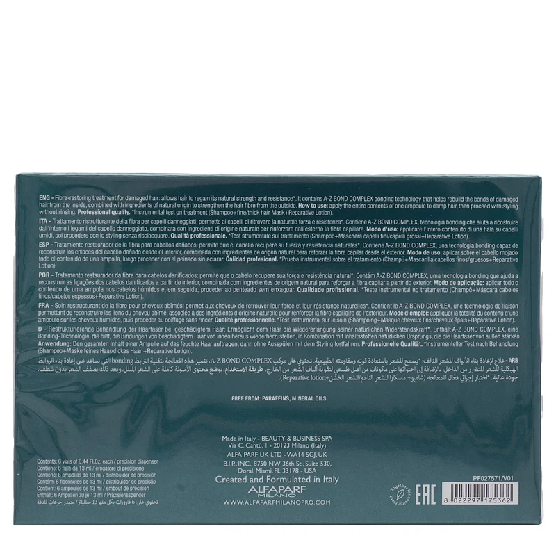 Alfaparf Milano Semi di Lino Reconstruction Reparative SOS Emergency Lotion 6x13ml - traitement de restructuration