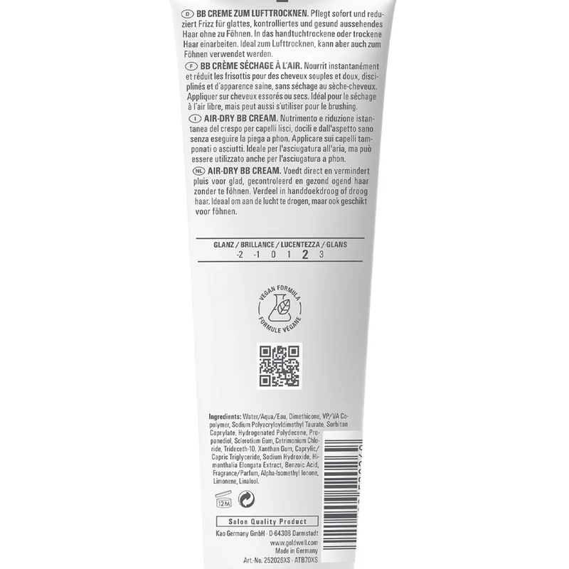 Goldwell Stylesign Air-Dry Bb Cream 125ml - crème anti-frisottis