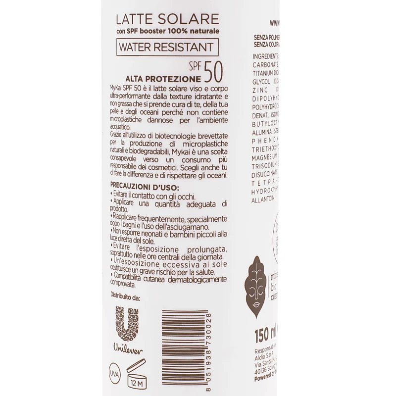 Mykai Crème Solaire Protection Haute SPF50 150ml