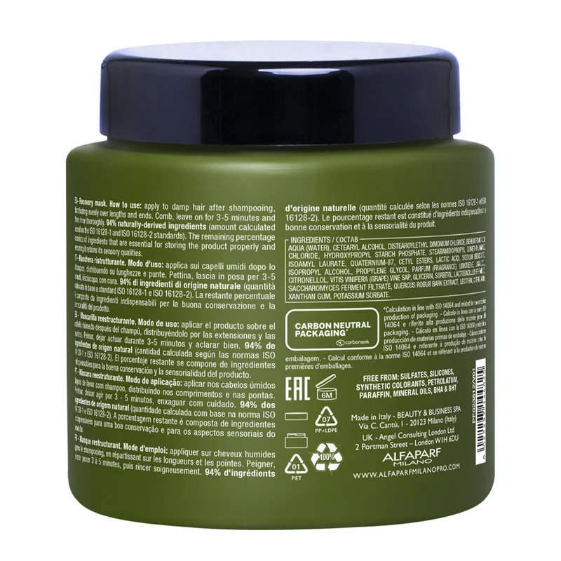 Alfaparf Milano Benvoleo Recovery Mask 450ml - masque restructurant