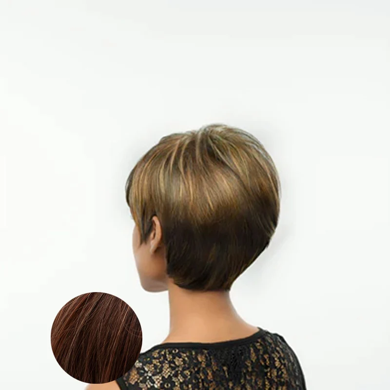 Hairdo Angled Cut perruque Brun rubis moyen