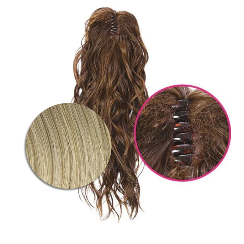 Hairdo Queue de cheval Ondulée R14/88 A Pince Blond Clair 46cm
