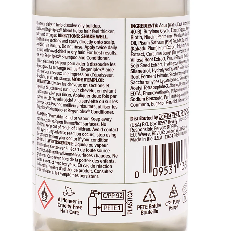 Paul Mitchell Tea Tree Scalp Care Regeniplex Tonic 100ml - revitalisant intensif pour le cuir chevelu