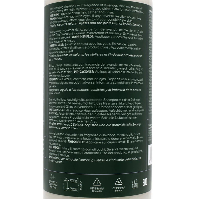 Paul Mitchell Tea Tree Lavender Mint Moisturizing Shampoo 1000ml - shampooing hydratant apaisant
