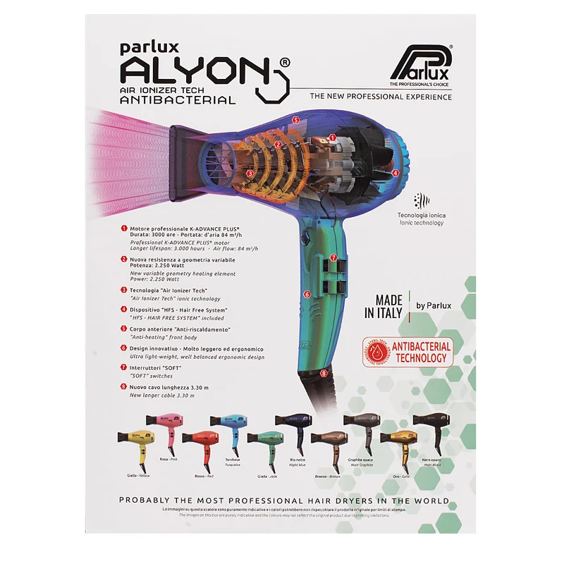 Parlux Alyon Air ionizer tech Eco friendly Giada - Sèche cheveux