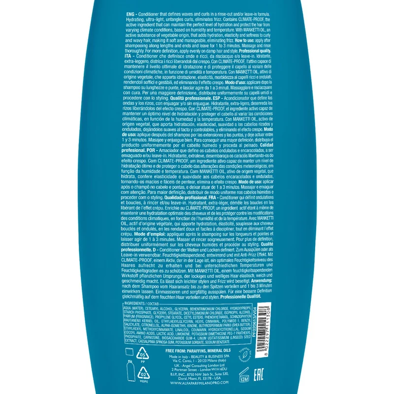Alfaparf Milano Semi di Lino Curls Enhancing Conditioner 1000ml - après-shampoing pour cheveux bouclés