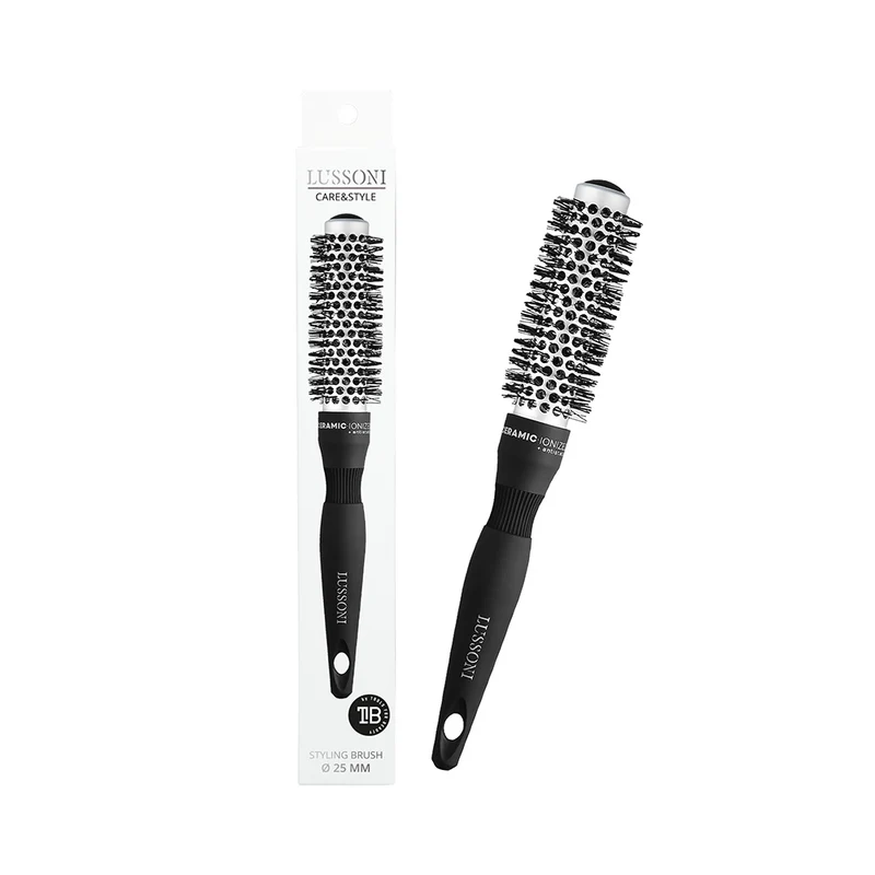 Lussoni Haircare Brush C&S Round Silver Styling 25mm - brosse ronde